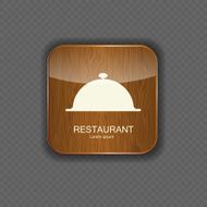 Food and drink wood application icons N2