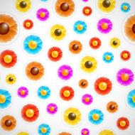Seamless flower stickers background