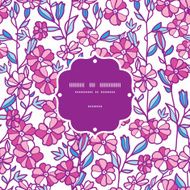 Vibrant field flowers frame seamless pattern background