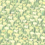 abstract floral seamless vector pattern Calla Lily Background
