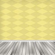 empty room interior with wallpaper N20