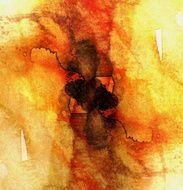 Abstract Watercolor nature painting N1242
