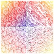 Set of Colorful water color painting background N551