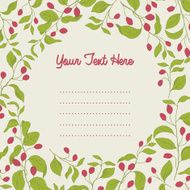 Elegant floral frame Invitation or greeting card template