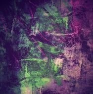 Abstract Watercolor nature painting N1253