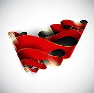 Red abstract banner
