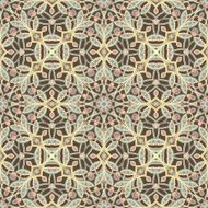 brown retro floral pattern