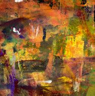 Abstract Watercolor nature painting N1295