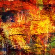 Abstract Watercolor nature painting N1296