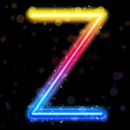 Alphabet Rainbow Lights Glitter with Sparkles N5