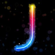 Alphabet Rainbow Lights Glitter with Sparkles N6