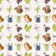 seamless summer animal pattern N5
