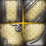 Vector gold and silver background set N26