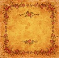 Vintage frame on old paper sheet N4