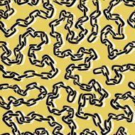 yellow chain seamless pattern