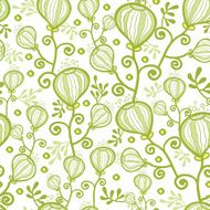 Underwater abstract plants seamless pattern background