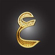 Vector golden Arabic figure N8