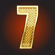 Vector golden figure 7 N4