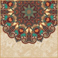ornamental circle template with floral background N4