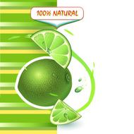 Background with fresh lime