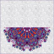Ornate card with circle ornament N12