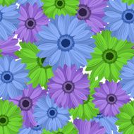 Seamless background with gerbera flowers Vector illustration N2