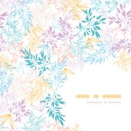 Colorful pastel branches corner seamless pattern background N2
