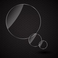 Glass frame on abstract metal background Vector illustration N24