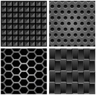 Vector set with metal seamless patterns
