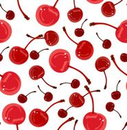 Seamless pattern with cherries Vector illustration