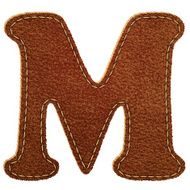 Leather textured letter M