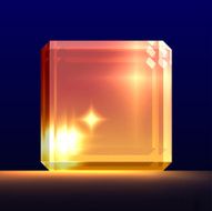 Glowing glass cube