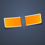 Grain texture with orange paper label