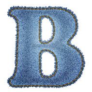 Jeans alphabet Denim letter B