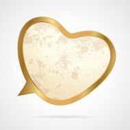 Golden speech bubble