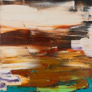 Abstract painted landscape art acrylic