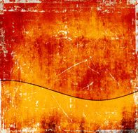 Grunge orange wave background