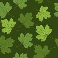 Seamless background with green summer leaves