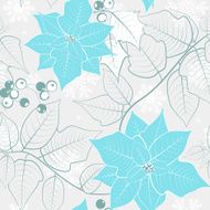 Christmas seamless background with poinsettias N2