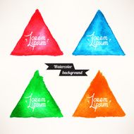 multicolor watercolor triangle backgrounds