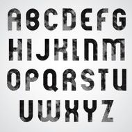 Black dotty graphic upper case letters industrial font N2