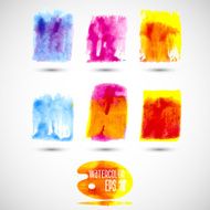 Watercolors shapes and banners Design elements collection N2