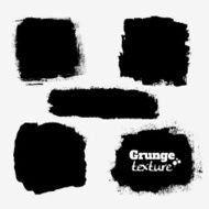Set of five grungy paint stains background textures
