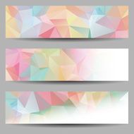 Set of banners with abstract triangles N36