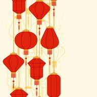 Chinese New Year seamless pattern with lanterns N6