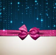 Christmas background with purple bow