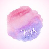 Pink watercolor design element