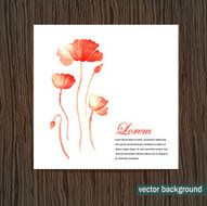 Watercolor card with poppies