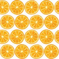Seamless background with orange slices Vector illustration N3