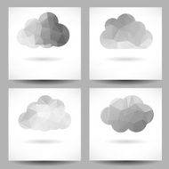 Set of backgrounds with triangular clouds N2
